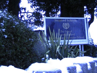 Stratford College: Signs in the Snow 
