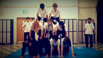 Gymnastics module in PE classes, December 2016 Photo: Ms. Finnegan
