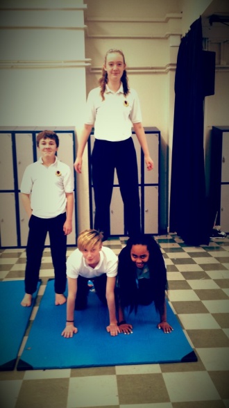 Gymnastics module in PE classes, December 2016 Photo: Ms. Finnegan
