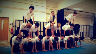 Gymnastics module in PE classes, December 2016 Photo: Ms. Finnegan
