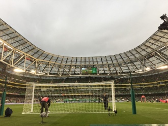 Stratford footballers at the Aviva to see Ireland versus Serbia Photo: Ms. Donohoe
