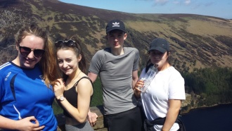 TY students walking along the Wicklow Way Photo: Ms Finnegan
