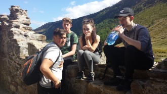 TY students walking along the Wicklow Way Photo: Ms Finnegan
