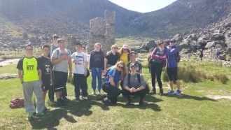 TY students walking along the Wicklow Way Photo: Ms Finnegan
