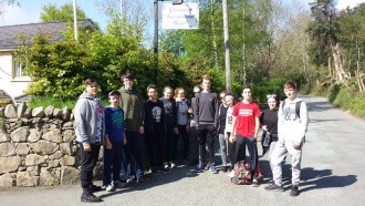 TY students walking along the Wicklow Way Photo: Ms Finnegan

