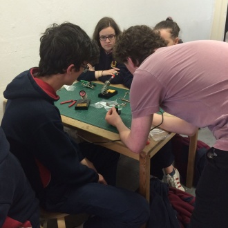 Making LED torches in MakeShop, April 2017 Photo: Ms. Finnegan
