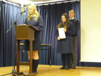 TY Graduation and Sports Assembly, May 2013. Photo: Ms. O'Kelly 
