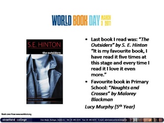 Lucy Murphy (5th Year) reads! 
