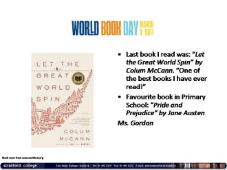 Ms. Gordon reads! 
