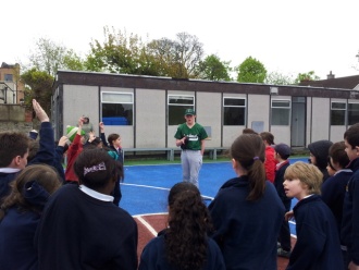 Explaining baseball Photo: Ms. Finnegan
