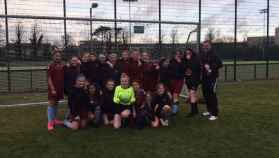Junior Girls footballers on the march!