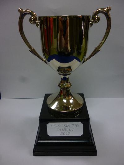 Cup won by Stratford College students for the U16 Group Improvisation Photo: Ms. Coogan