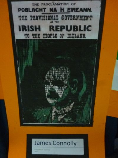 Series of 1916 Commemoration posters created by 5th Year Art students for Proclamation Day 2016