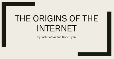 TY Classics students: explain the origins of the Internet