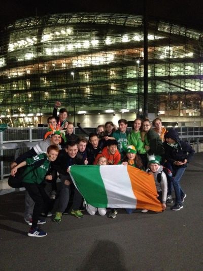 A group of Junior students go see Ireland against Georgia in World Cup qualifier game