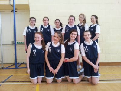 Junior Girls Basketball team play against Scoil Ide