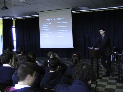 Sunday Times journalist, Mark Paul talks to Senior students