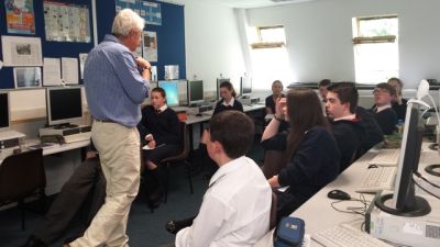 AWARE representative talks to TY students