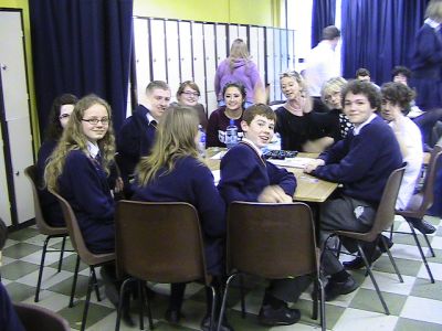 The “Green Team” win the End-of-Term Table Quiz