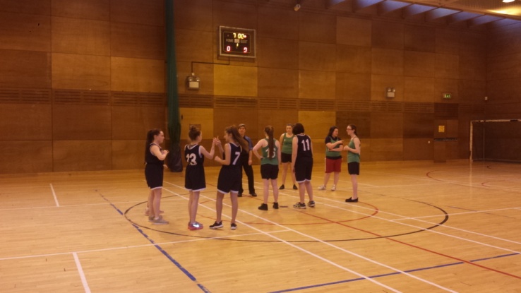 1st Year Girls basketball against Colaiste Mhuire Photo: Ms. Finnegan
1st Year Girls basketball against Colaiste Mhuire Photo: Ms. Finnegan