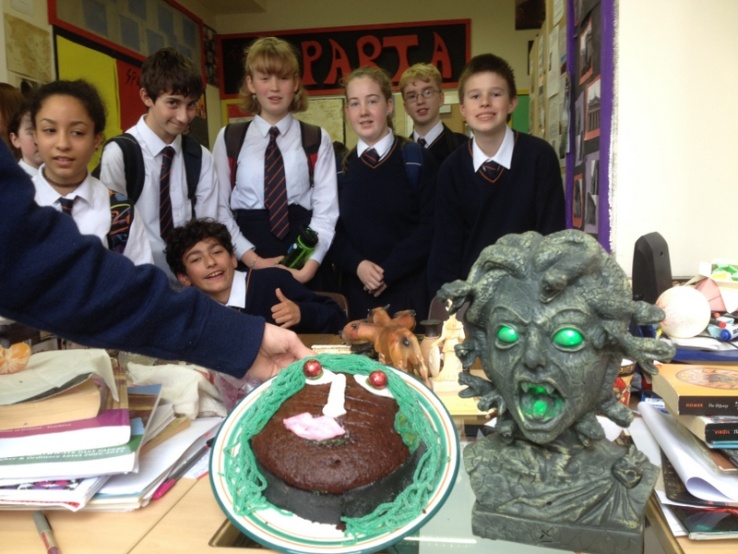 1st years devour Medusa in Classics class! Photo: Ms Donohoe
1st years devour Medusa in Classics class! Photo: Ms Donohoe