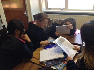 2nd Year English students creating book trailers. Photo: Ms. Reynolds
