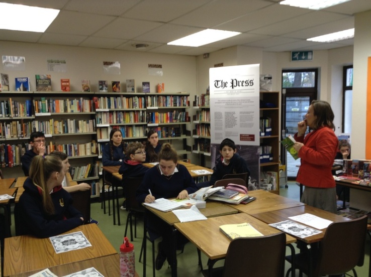 2nd Year English students in the school library for a research class. Photo: Ms. Reynolds
