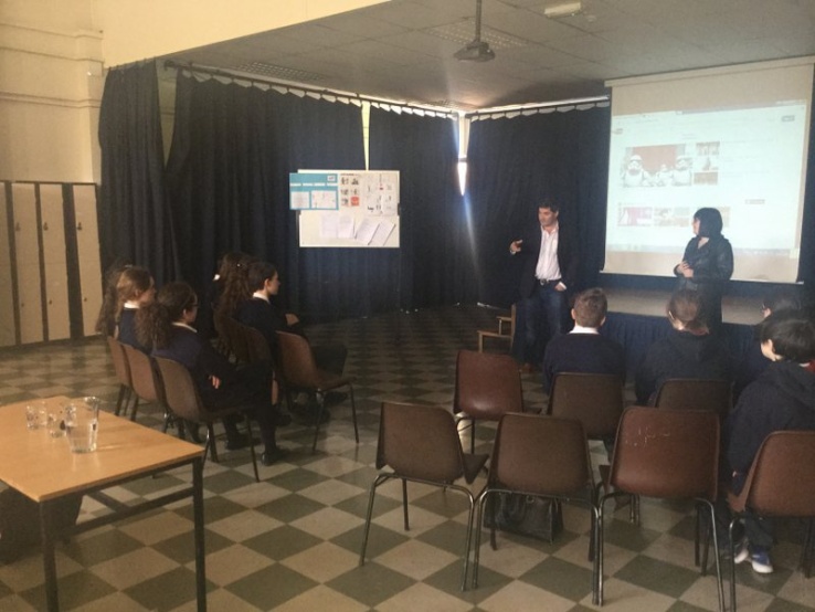 2nd Year English students receive feedback on their advertisements Photo: Ms. Byrne
2nd Year English students receive feedback on their advertisements Photo: Ms. Byrne