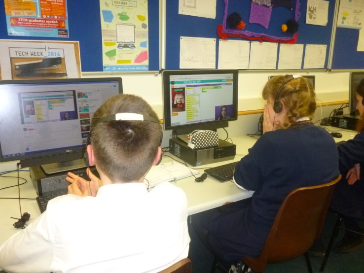 Creating an app during Europe Code Week 2016 Photo: Ms O'Kelly
