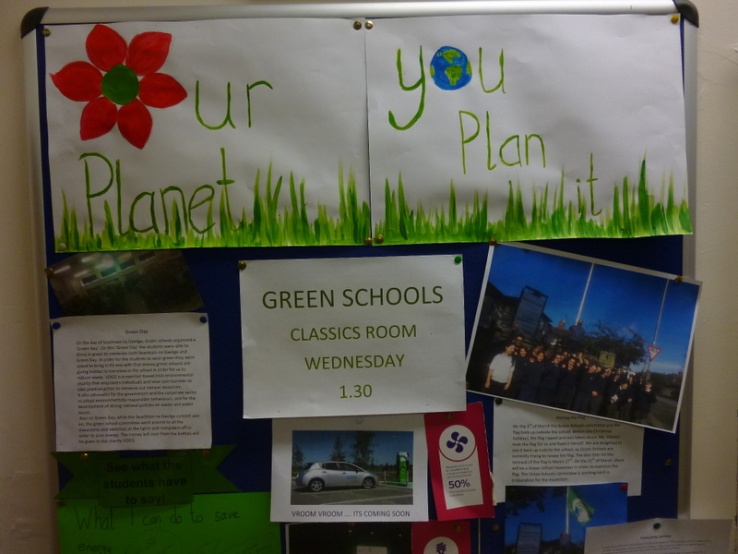 Green Schools Notice Board, October 2015 Photo: Ms. O'Kelly

