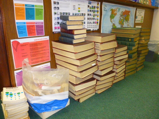 Books withdrawn from the Library, February 2014 Photo: Ms. O'Kelly
