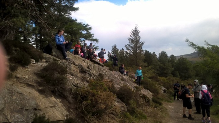 Taking a break on the School Walk Photo: Ross Smith, 2nd year
