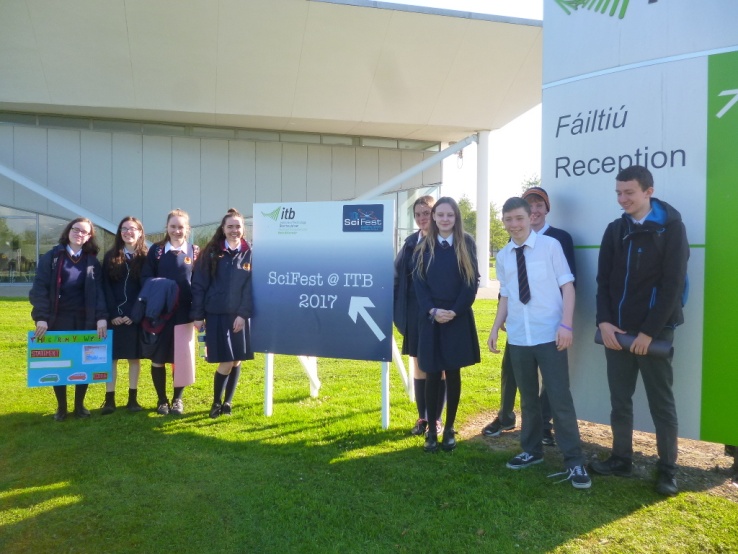 Stratford TY students compete in SciFest@Colleges competition in ITB Photo: Ms O'Kelly
