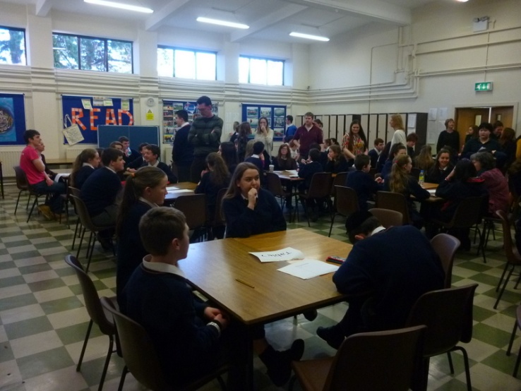 Settling down to the Annual LCVP Table Quiz 2014 Photo: Ms. O'Kelly
