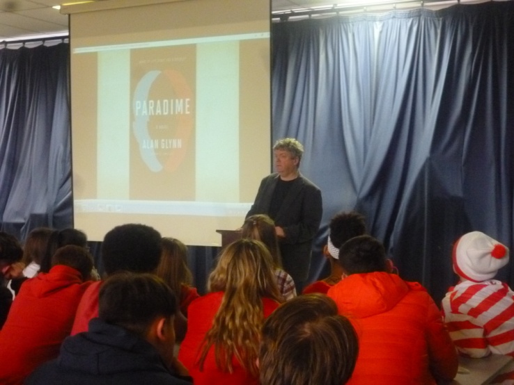 World Book Day 2017: author Alan Glynn visits the school Photo: Ms. O'Kelly
