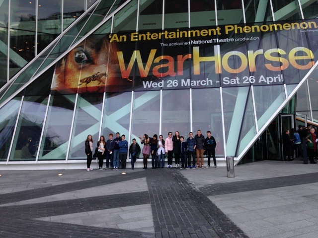 1st Year English students go see 'War Horse' Photo by: Ms. S. O'Sullivan
1st Year English students go see 'War Horse' Photo by: Ms. S. O'Sullivan