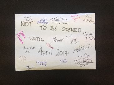 Goals set by 3rd years in April 2016 (when they were in 2nd Year) Photo: Mr. Priestley
