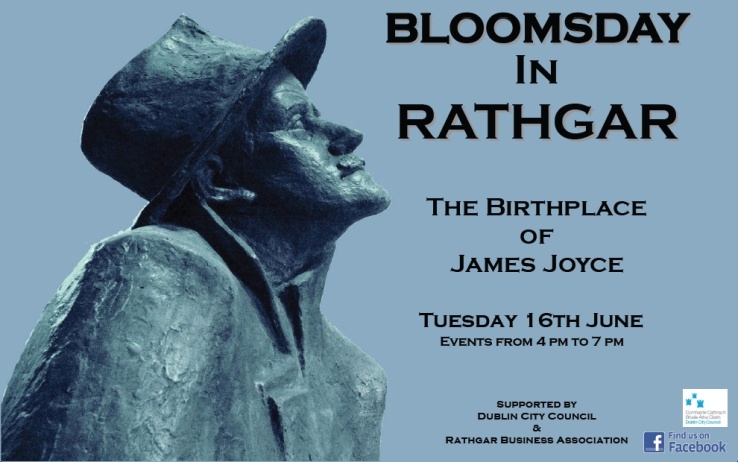 Bloomsday in Rathgar 2015 Poster: Rathgar Business Association and Dublin City Council
