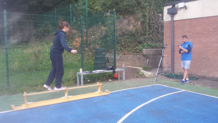 3rd Years undertaking DCU fitness tests for research purposes Photo: Ms. Finnegan

