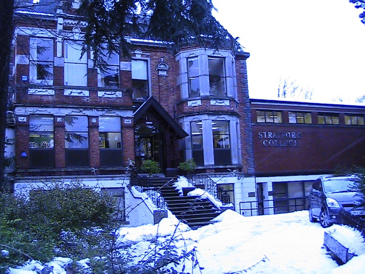 Stratford College: Front Entrance in the Snow
Stratford College: Front Entrance in the Snow