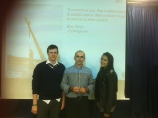 Professor Pádraig Cunningham with students Ms. Conlon
