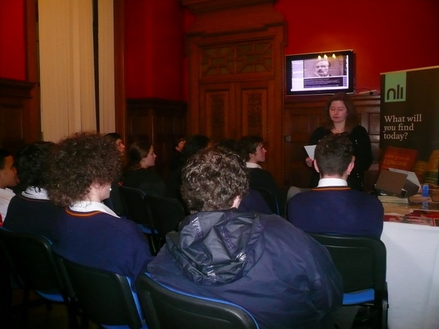 5th and 6th Year History Students at the National Library of Ireland. October 2012 Ms. O'Kelly
