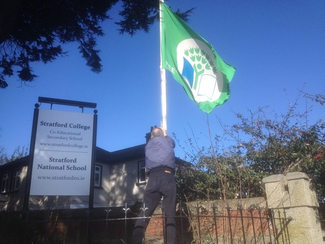 Raising the Green Flag for Stratford College Photo: Christina Greene
Raising the Green Flag for Stratford College Photo: Christina Greene