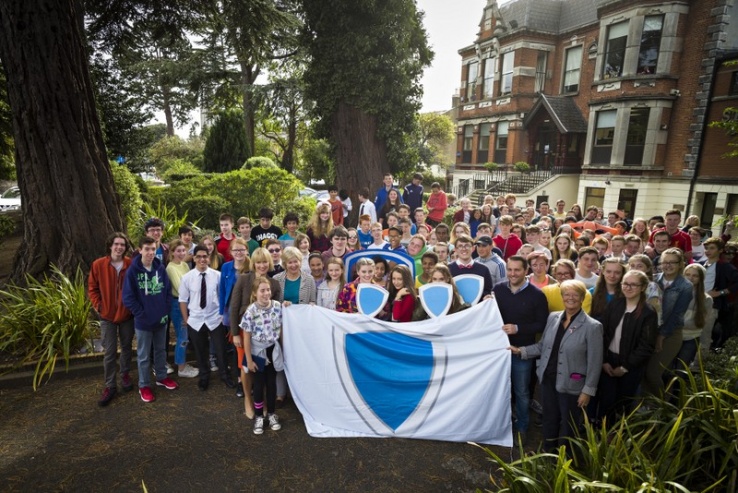 Raising the ISPCC Anti-Bullying Shield Flag, September 2016 Photo: John Ohle
