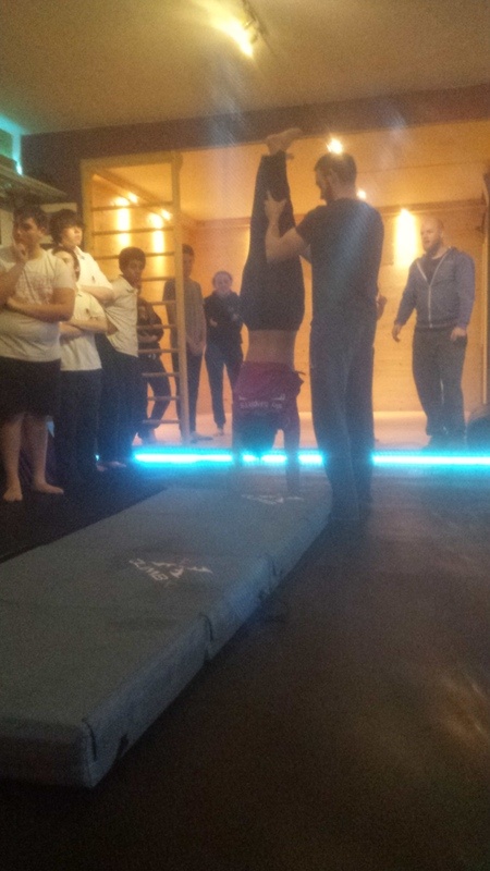 Learning how to do a handstand Photo: Ms Finnegan
