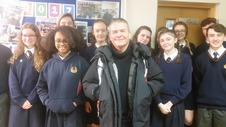 Director Nick Kelly meets TY students Photo: Ms. Reynolds
