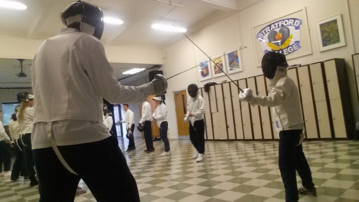 TYs learning to fence Photo: Ms. Finnegan
