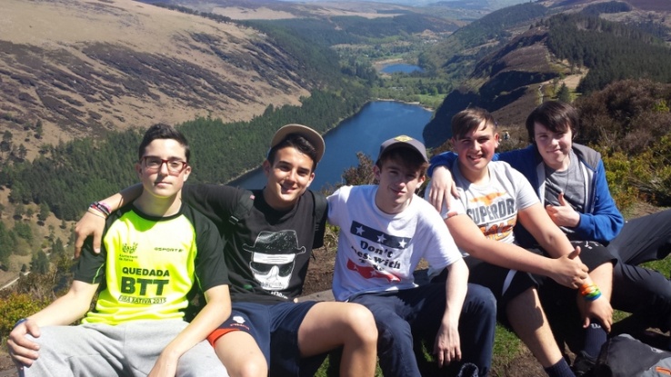 TY students walking along the Wicklow Way Photo: Ms Finnegan
