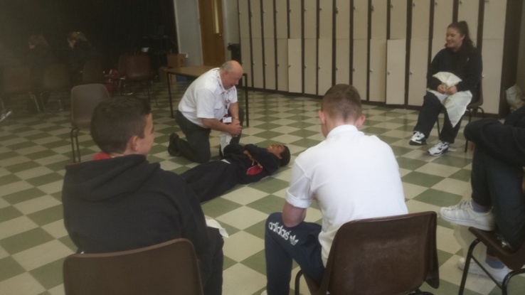 TY students learn about First Aid Photo: Ms. Finnegan

