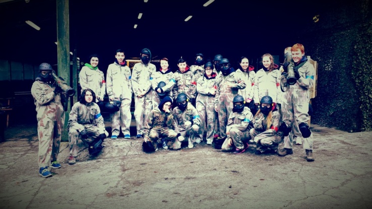 TYs get ready for Paintball, February 2017 Photo: Ms. Finnegan
TYs get ready for Paintball, February 2017 Photo: Ms. Finnegan